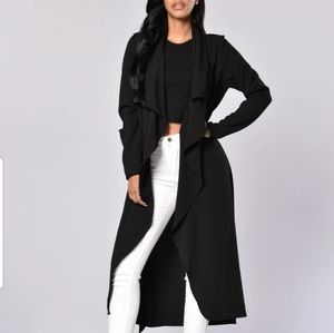 Fashion nova black business coat